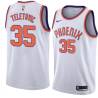 White Mirza Teletovic SUNS #35 Twill Basketball Jersey FREE SHIPPING