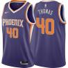 Purple Joe Thomas SUNS #40 Twill Basketball Jersey FREE SHIPPING