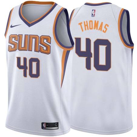 White2 Joe Thomas SUNS #40 Twill Basketball Jersey FREE SHIPPING