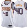 White2 Mike Bantom SUNS #40 Twill Basketball Jersey FREE SHIPPING