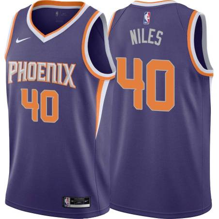 Purple Mike Niles SUNS #40 Twill Basketball Jersey FREE SHIPPING