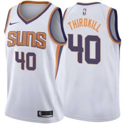 White2 David Thirdkill SUNS #40 Twill Basketball Jersey FREE SHIPPING