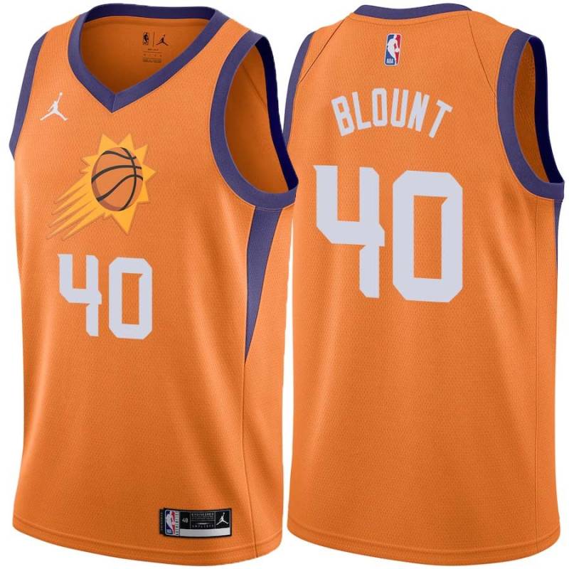 Orange Corie Blount SUNS #40 Twill Basketball Jersey FREE SHIPPING