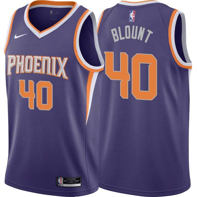 Purple Corie Blount SUNS #40 Twill Basketball Jersey FREE SHIPPING