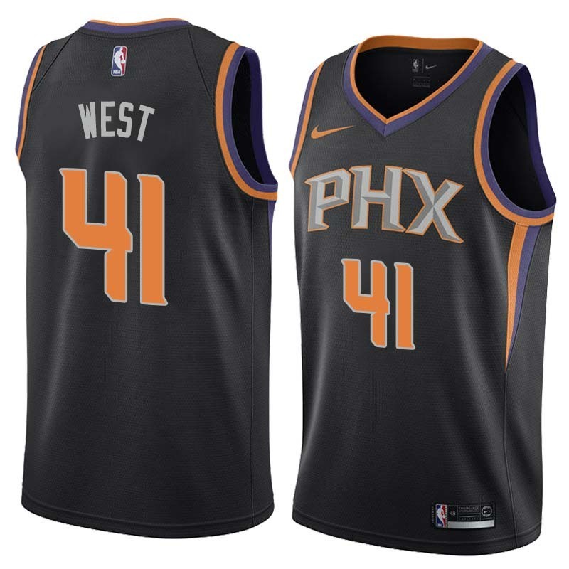 Black Mark West SUNS #41 Twill Basketball Jersey FREE SHIPPING