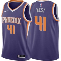 Purple Mark West SUNS #41 Twill Basketball Jersey FREE SHIPPING