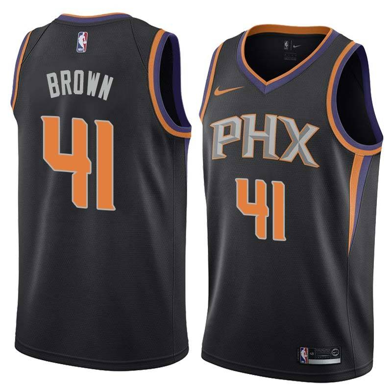 Black Lorenzo Brown SUNS #41 Twill Basketball Jersey FREE SHIPPING