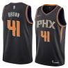 Black Lorenzo Brown SUNS #41 Twill Basketball Jersey FREE SHIPPING