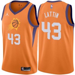 Orange Dave Lattin SUNS #43 Twill Basketball Jersey FREE SHIPPING