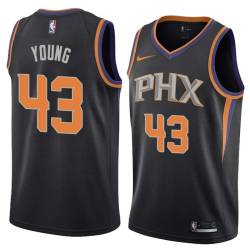 Black Michael Young SUNS #43 Twill Basketball Jersey FREE SHIPPING