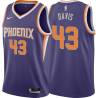 Purple Mark Davis SUNS #43 Twill Basketball Jersey FREE SHIPPING