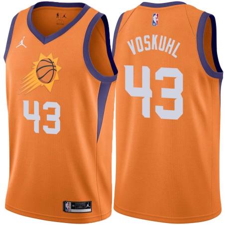 Orange Jake Voskuhl SUNS #43 Twill Basketball Jersey FREE SHIPPING