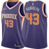 Purple Shavlik Randolph SUNS #43 Twill Basketball Jersey FREE SHIPPING