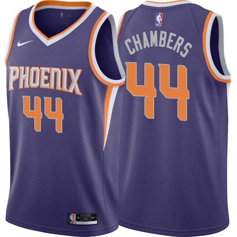 Purple Jerry Chambers SUNS #44 Twill Basketball Jersey FREE SHIPPING