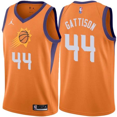 Orange Kenny Gattison SUNS #44 Twill Basketball Jersey FREE SHIPPING