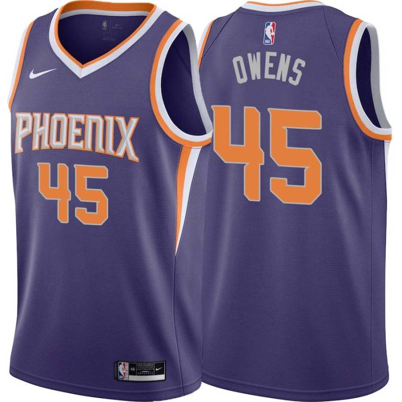 Purple Jim Owens SUNS #45 Twill Basketball Jersey FREE SHIPPING