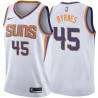 White2 Marty Byrnes SUNS #45 Twill Basketball Jersey FREE SHIPPING