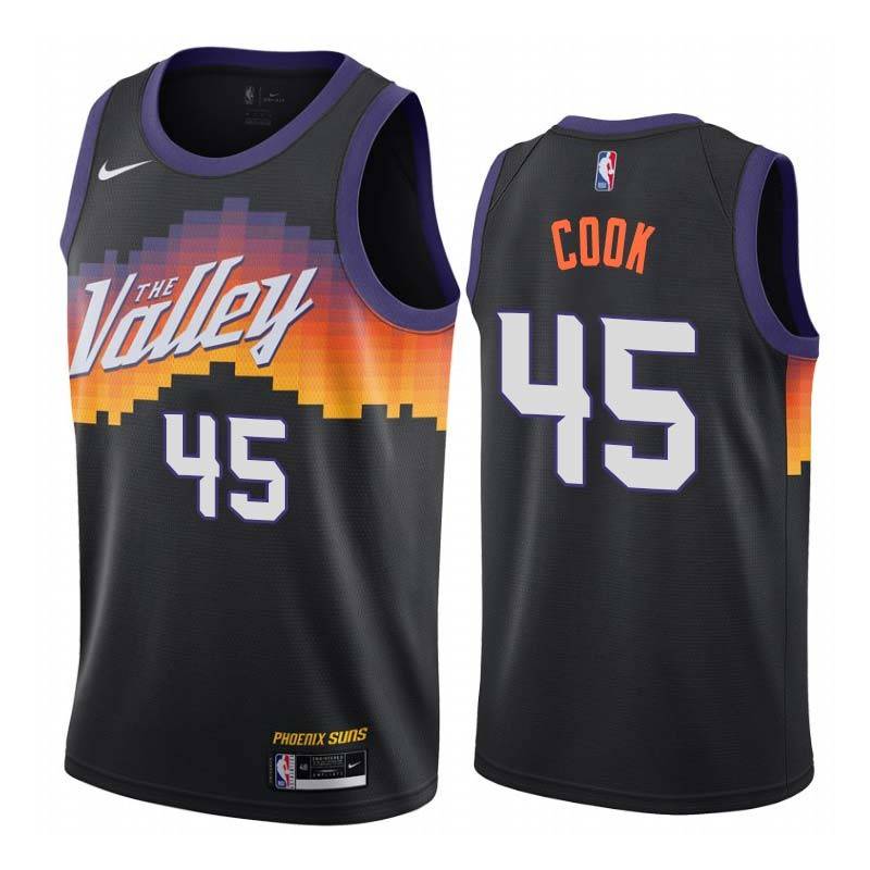 Black_City_The_Valley Jeff Cook SUNS #45 Twill Basketball Jersey FREE SHIPPING