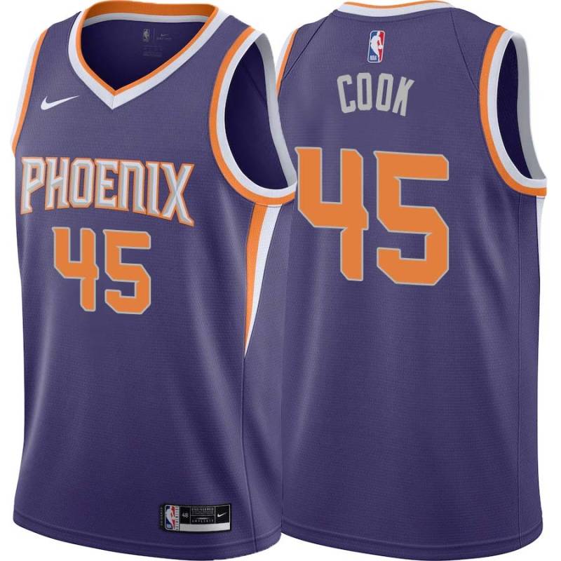 Purple Jeff Cook SUNS #45 Twill Basketball Jersey FREE SHIPPING