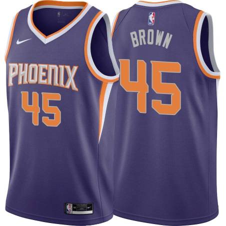 Purple Mike Brown SUNS #45 Twill Basketball Jersey FREE SHIPPING