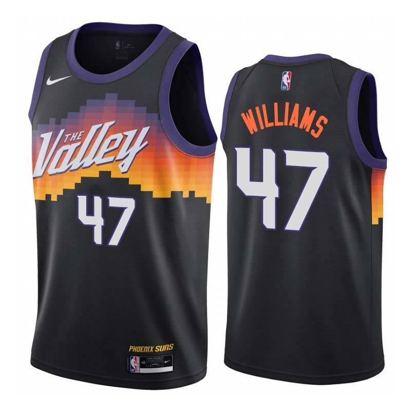 Black_City_The_Valley Scott Williams SUNS #47 Twill Basketball Jersey FREE SHIPPING