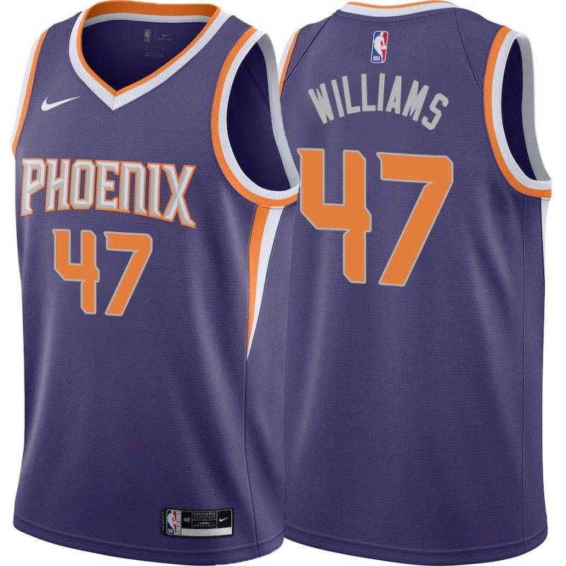 Purple Scott Williams SUNS #47 Twill Basketball Jersey FREE SHIPPING