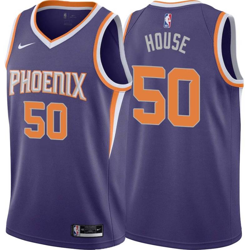 Purple Eddie House SUNS #50 Twill Basketball Jersey FREE SHIPPING