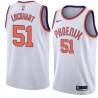 White Ian Lockhart SUNS #51 Twill Basketball Jersey FREE SHIPPING