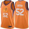 Orange Chucky Brown SUNS #52 Twill Basketball Jersey FREE SHIPPING