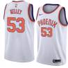 White Rich Kelley SUNS #53 Twill Basketball Jersey FREE SHIPPING