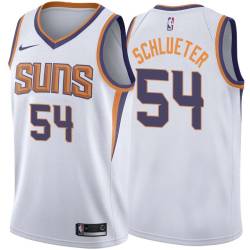 White2 Dale Schlueter SUNS #54 Twill Basketball Jersey FREE SHIPPING