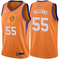 Orange Earl Williams SUNS #55 Twill Basketball Jersey FREE SHIPPING