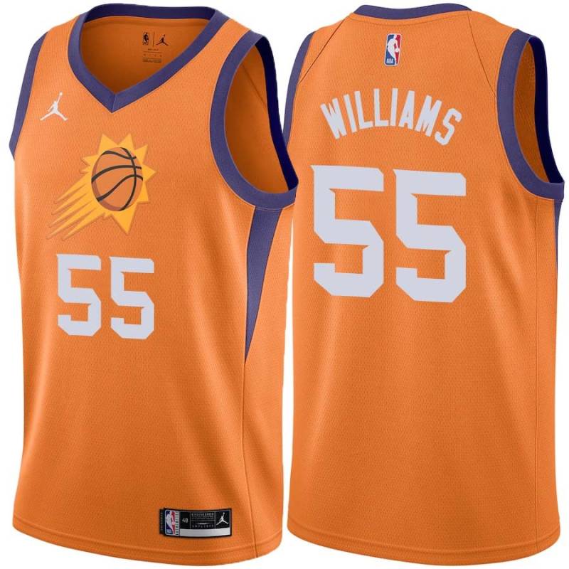 Orange Earl Williams SUNS #55 Twill Basketball Jersey FREE SHIPPING