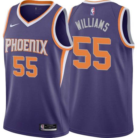 Purple Earl Williams SUNS #55 Twill Basketball Jersey FREE SHIPPING