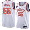 White Earl Williams SUNS #55 Twill Basketball Jersey FREE SHIPPING