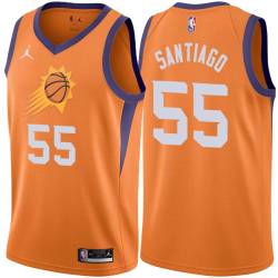 Orange Daniel Santiago SUNS #55 Twill Basketball Jersey FREE SHIPPING