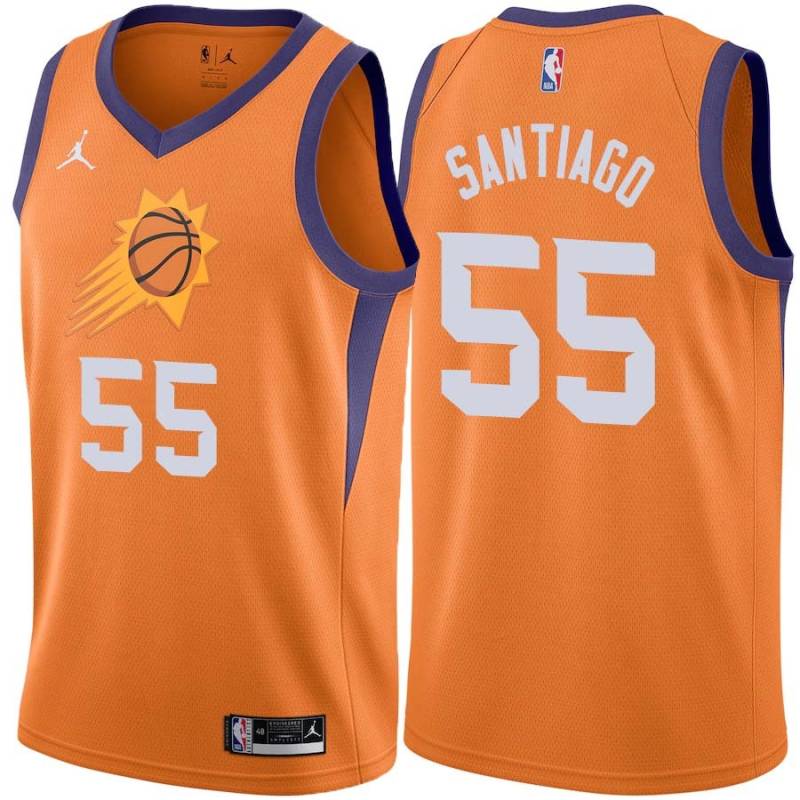 Orange Daniel Santiago SUNS #55 Twill Basketball Jersey FREE SHIPPING