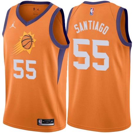 Orange Daniel Santiago SUNS #55 Twill Basketball Jersey FREE SHIPPING