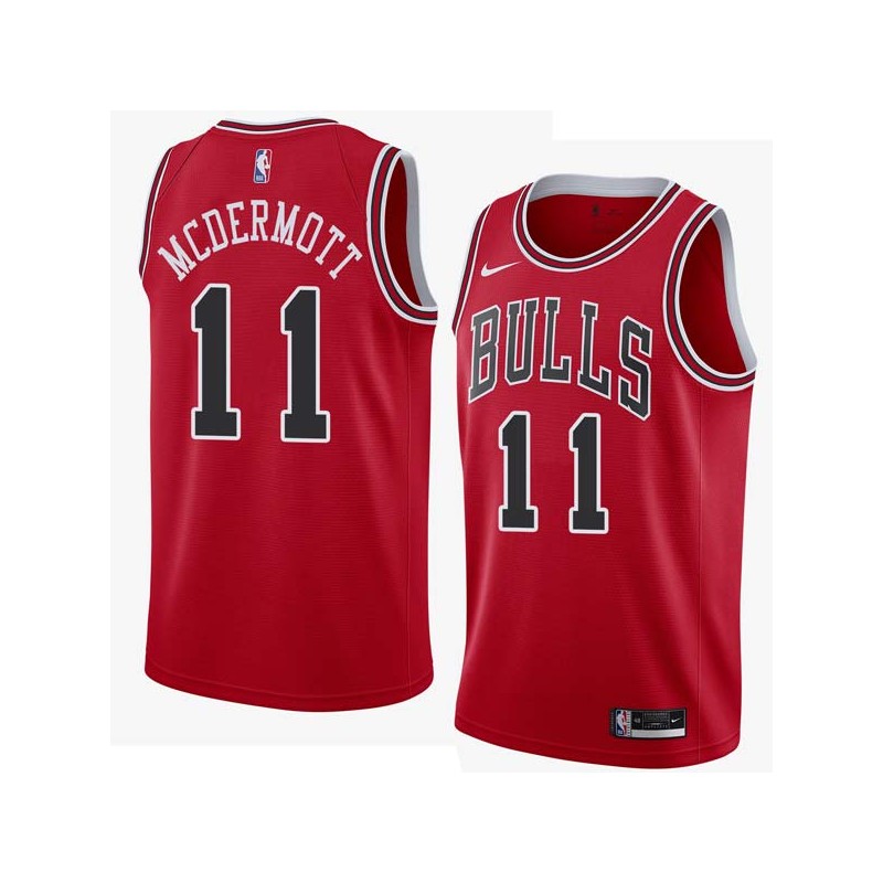 Red Doug McDermott Twill Basketball Jersey -Bulls #11 McDermott Twill Jerseys, FREE SHIPPING