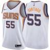 White2 Daniel Santiago SUNS #55 Twill Basketball Jersey FREE SHIPPING