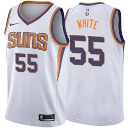 White2 Jahidi White SUNS #55 Twill Basketball Jersey FREE SHIPPING