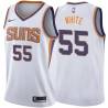 White2 Jahidi White SUNS #55 Twill Basketball Jersey FREE SHIPPING