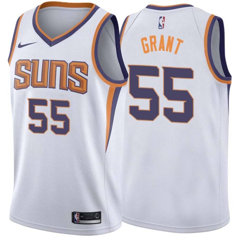 White2 Brian Grant SUNS #55 Twill Basketball Jersey FREE SHIPPING