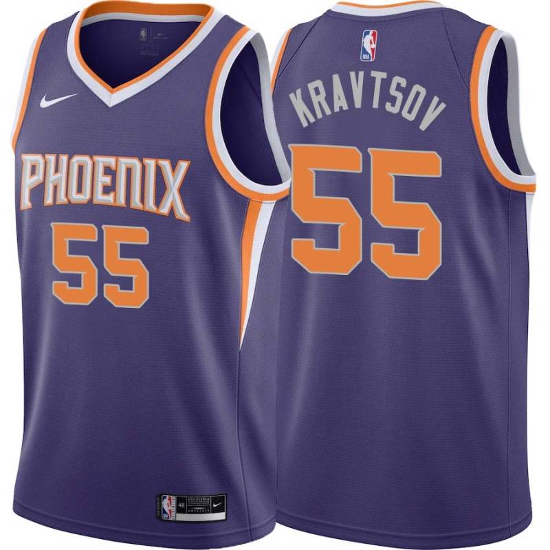 Purple Viacheslav Kravtsov SUNS #55 Twill Basketball Jersey FREE SHIPPING