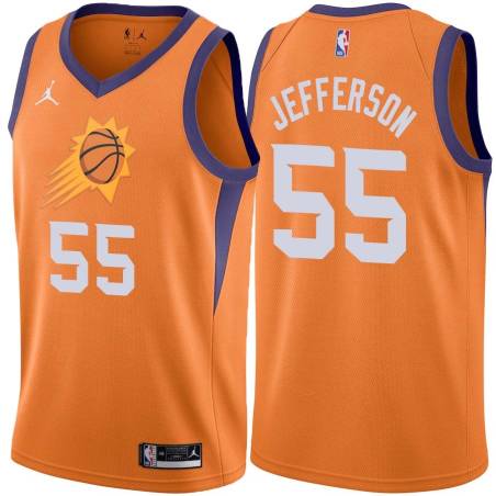 Orange Cory Jefferson SUNS #55 Twill Basketball Jersey FREE SHIPPING