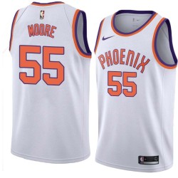 White E'Twaun Moore SUNS #55 Twill Basketball Jersey FREE SHIPPING