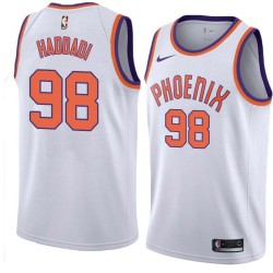 White Hamed Haddadi SUNS #98 Twill Basketball Jersey FREE SHIPPING