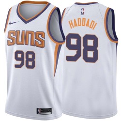 White2 Hamed Haddadi SUNS #98 Twill Basketball Jersey FREE SHIPPING