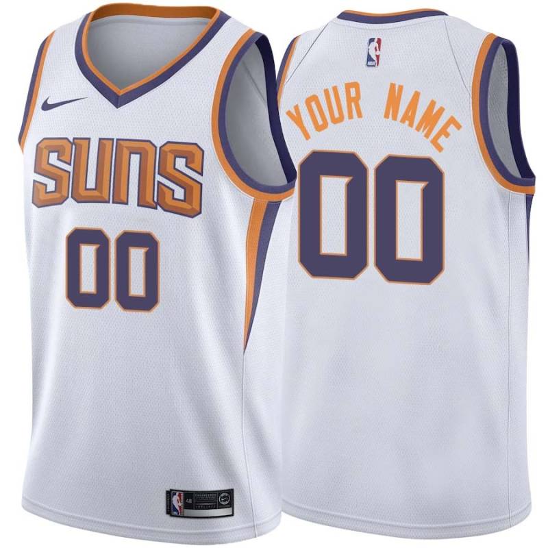White2 Customized Phoenix Suns Twill Basketball Jersey FREE SHIPPING