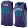 Dark_Purple Spencer Hawes Hornets #00 Twill Basketball Jersey FREE SHIPPING